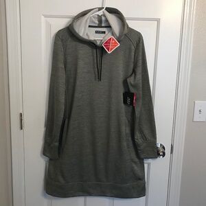 Hi-Tec Solitude Performance Thermo Hooded Dress Size L Olive Night